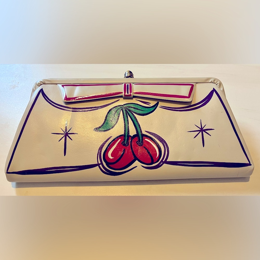 Vintage Pinstriped Clutch Purse